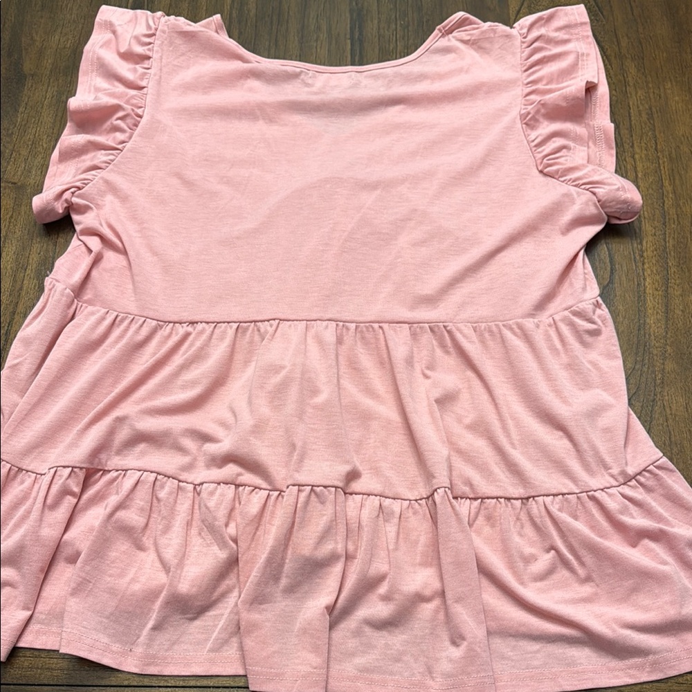 Pink Ruffle Sleeve Top - Picture 4 of 4